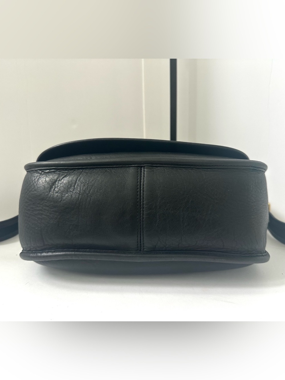 Vintage Coach Patricia’s Legacy Saddle Bag 90’s Black Leather 9951 Flap EUC - Picture 7 of 17